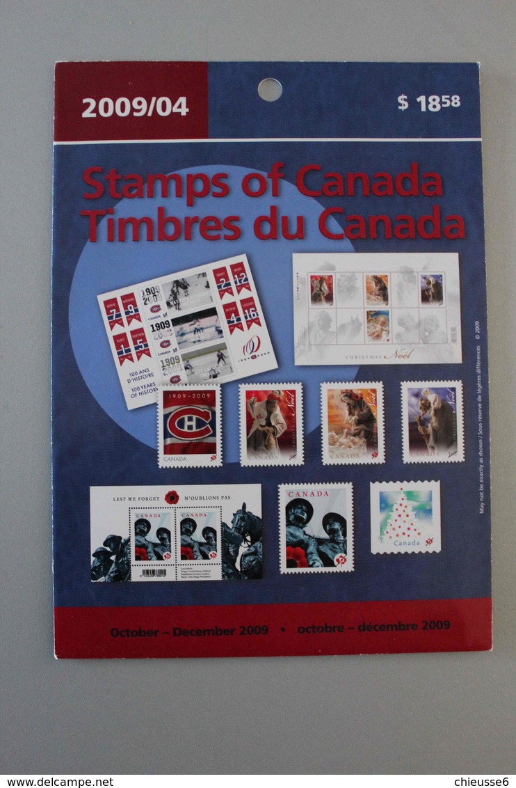 Canada - Année 2009-  Pochette N° 4 - Jahressätze Der Kanad. Post