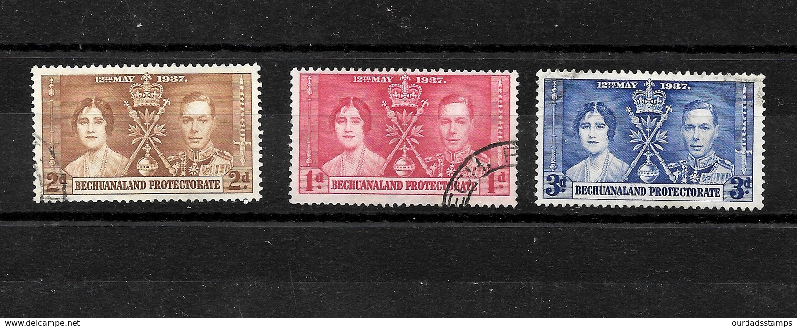 Bechuanaland KGVI 1937 Coronation, Complete Set Used (7013) - 1885-1964 Bechuanaland Protettorato