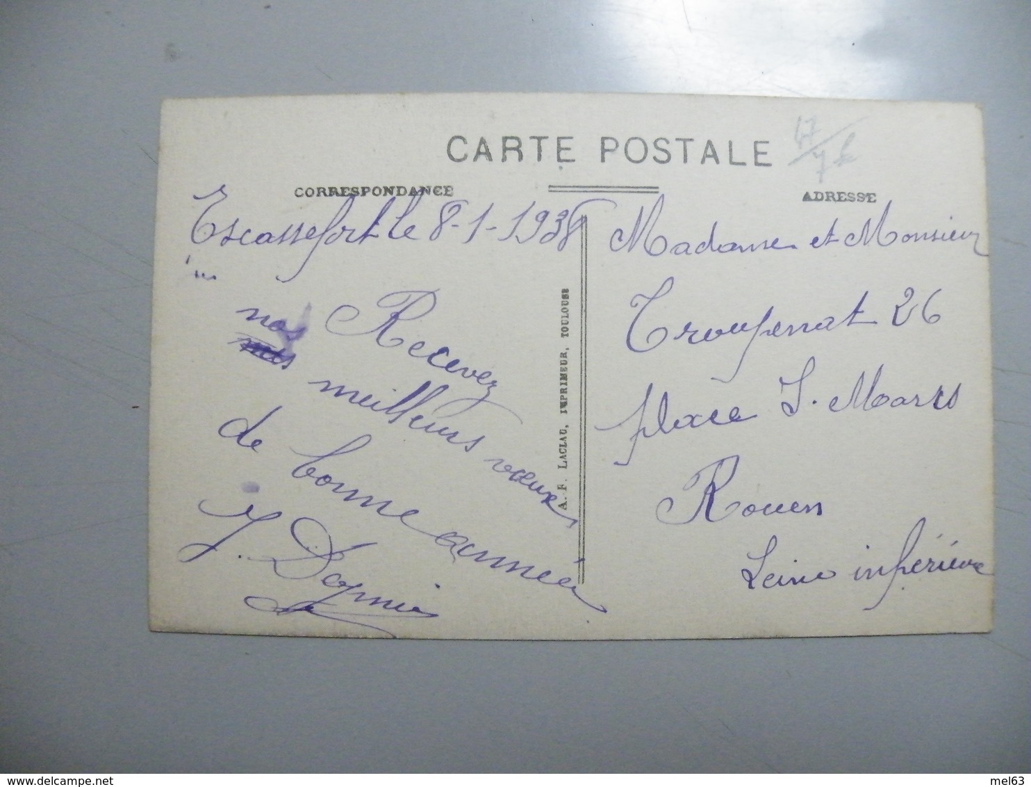 A461..CPA. 47. ESCASSEFORT. (Lot & Garonne). Grand'Rue. Beau Plan Animé. écrite 1938 - Autres & Non Classés