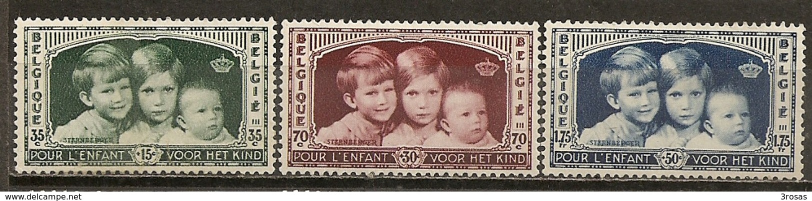 Belgique Belgium 1935 Royal Family Set Complete M * - Unused Stamps