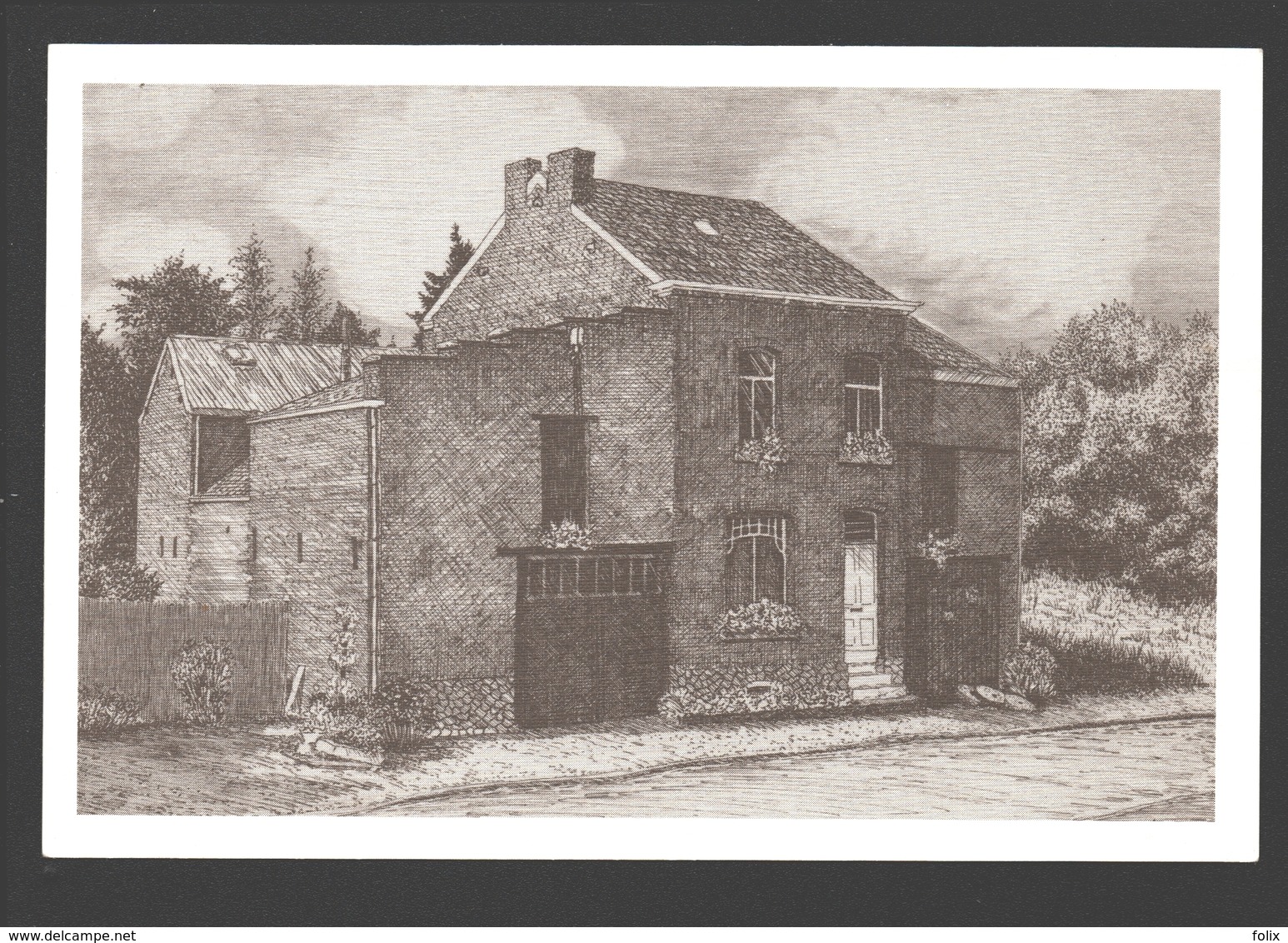 Dommartin - Le Moulin Moreau - Dessin à La Plume Ph. Collin - Ed. Dommartin Village Fleuri - Papier De Lin - Saint-Georges-sur-Meuse