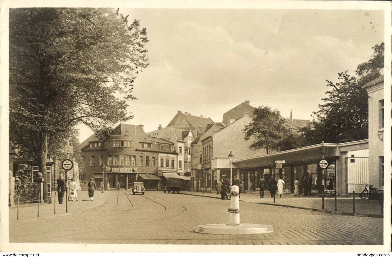 MOERS, Straßenszene, Radio Moseler (1942) Foto AK - Moers