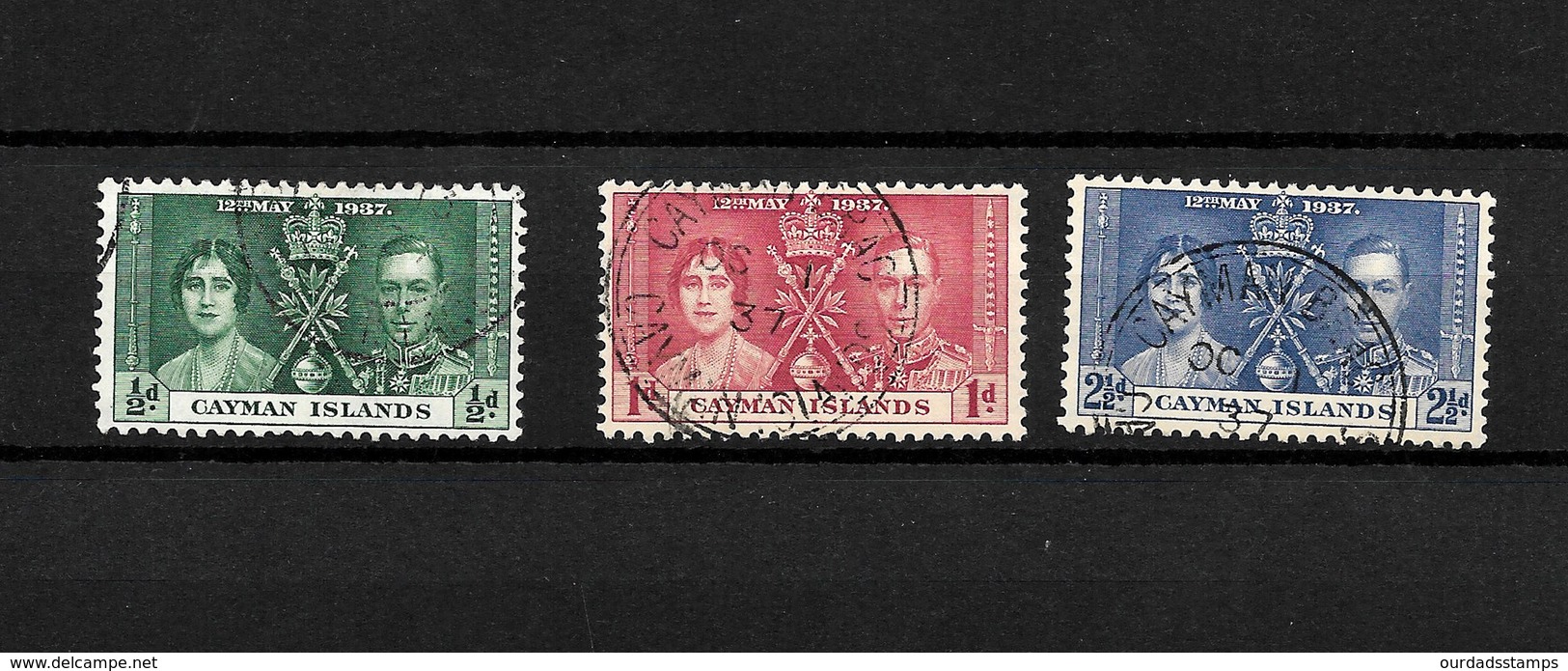 Cayman Islands KGVI 1937 Coronation, Complete Set Used (7031) - Cayman Islands