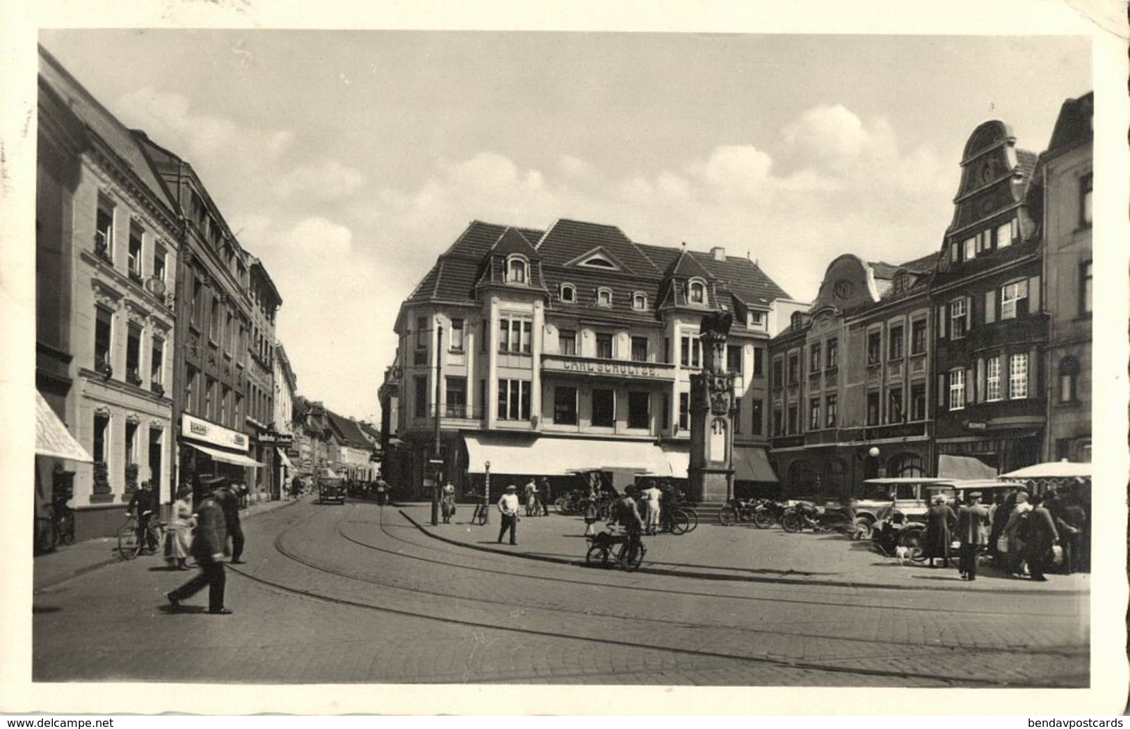 MOERS, Alter Markt (1950s) Foto AK - Moers
