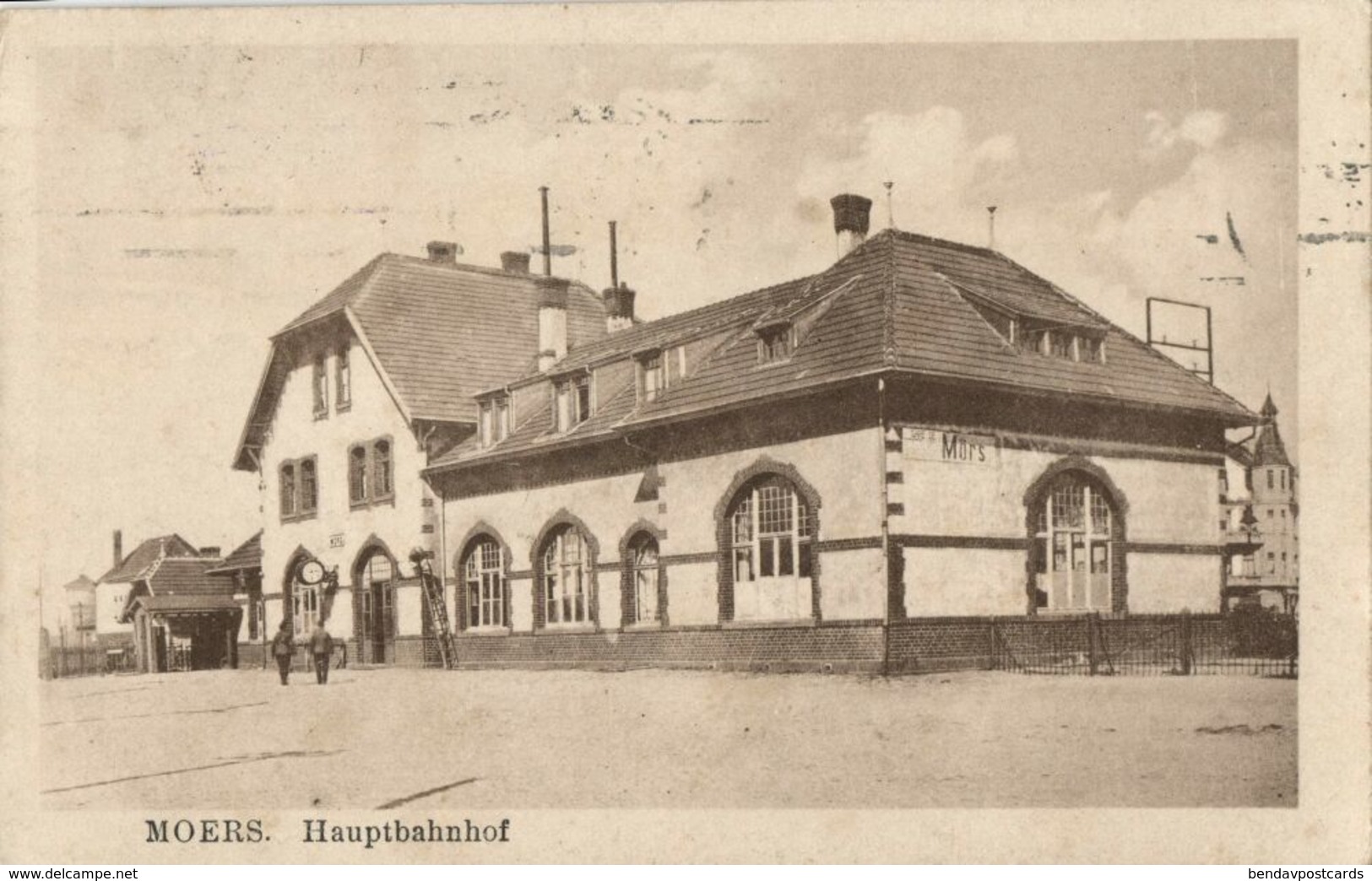 MOERS Am Rhein, Hauptbahnhof (1922) AK - Moers