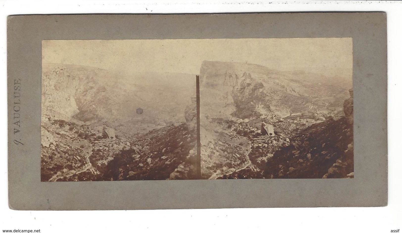 EDOUARD BALDUS ( 1813 - 1889 ) Photographie Stéréo " 9 - Vaucluse " ( Vers 1855 - 60 ) - Stereoscopio