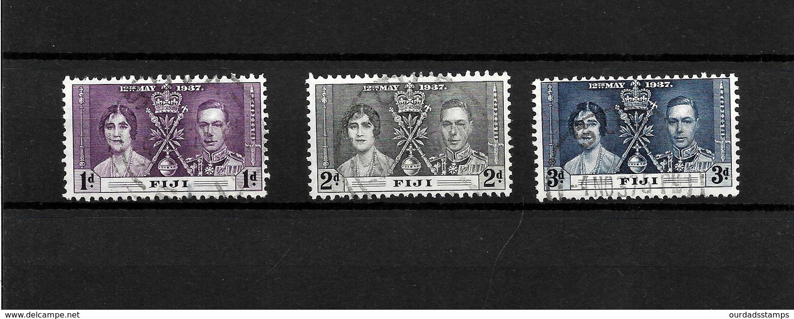 Fiji KGVI 1937 Coronation, Complete Set Used (7045) - Fiji (...-1970)