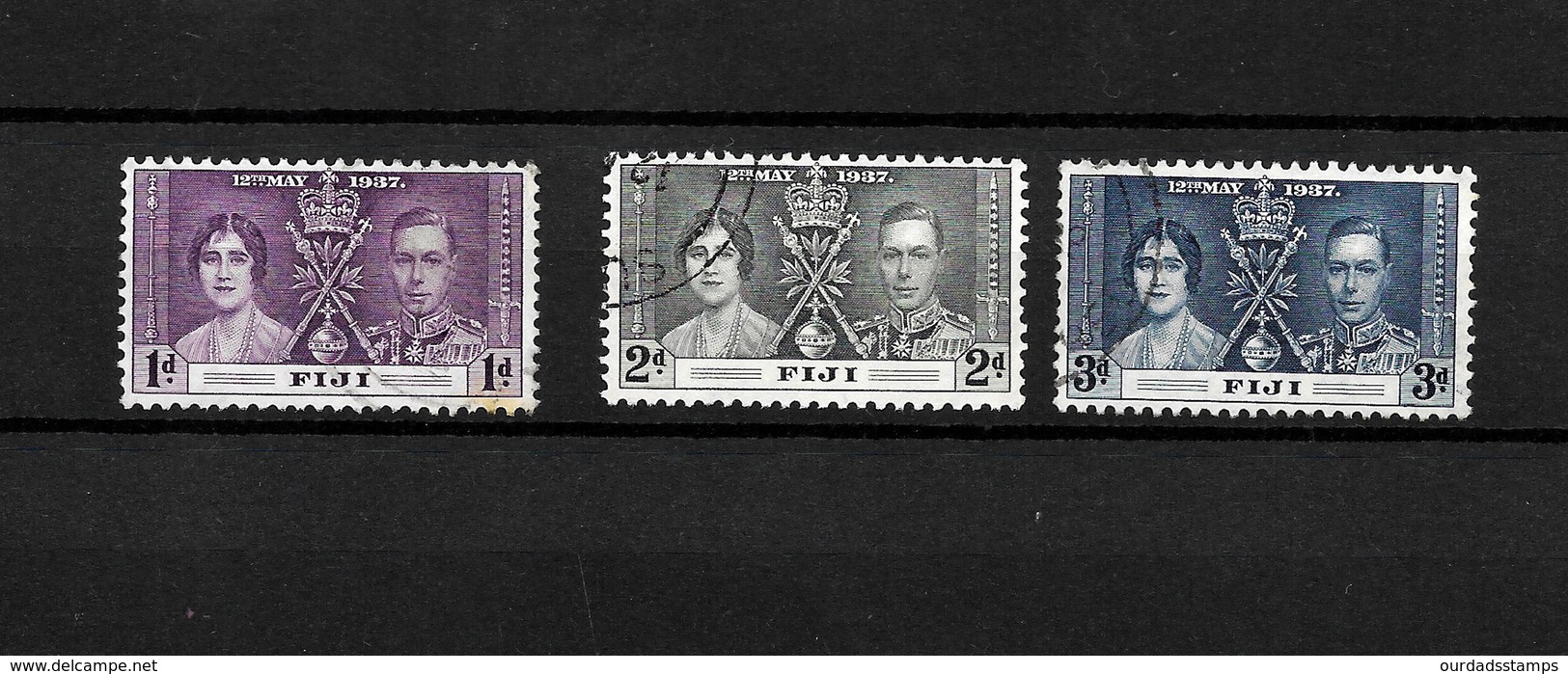 Fiji KGVI 1937 Coronation, Complete Set Used (7046) - Fiji (...-1970)