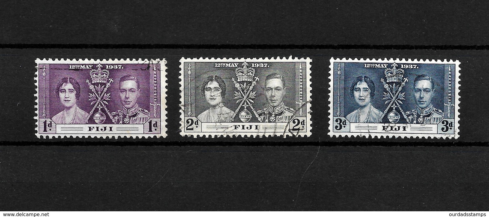 Fiji KGVI 1937 Coronation, Complete Set Used (7048) - Fiji (...-1970)