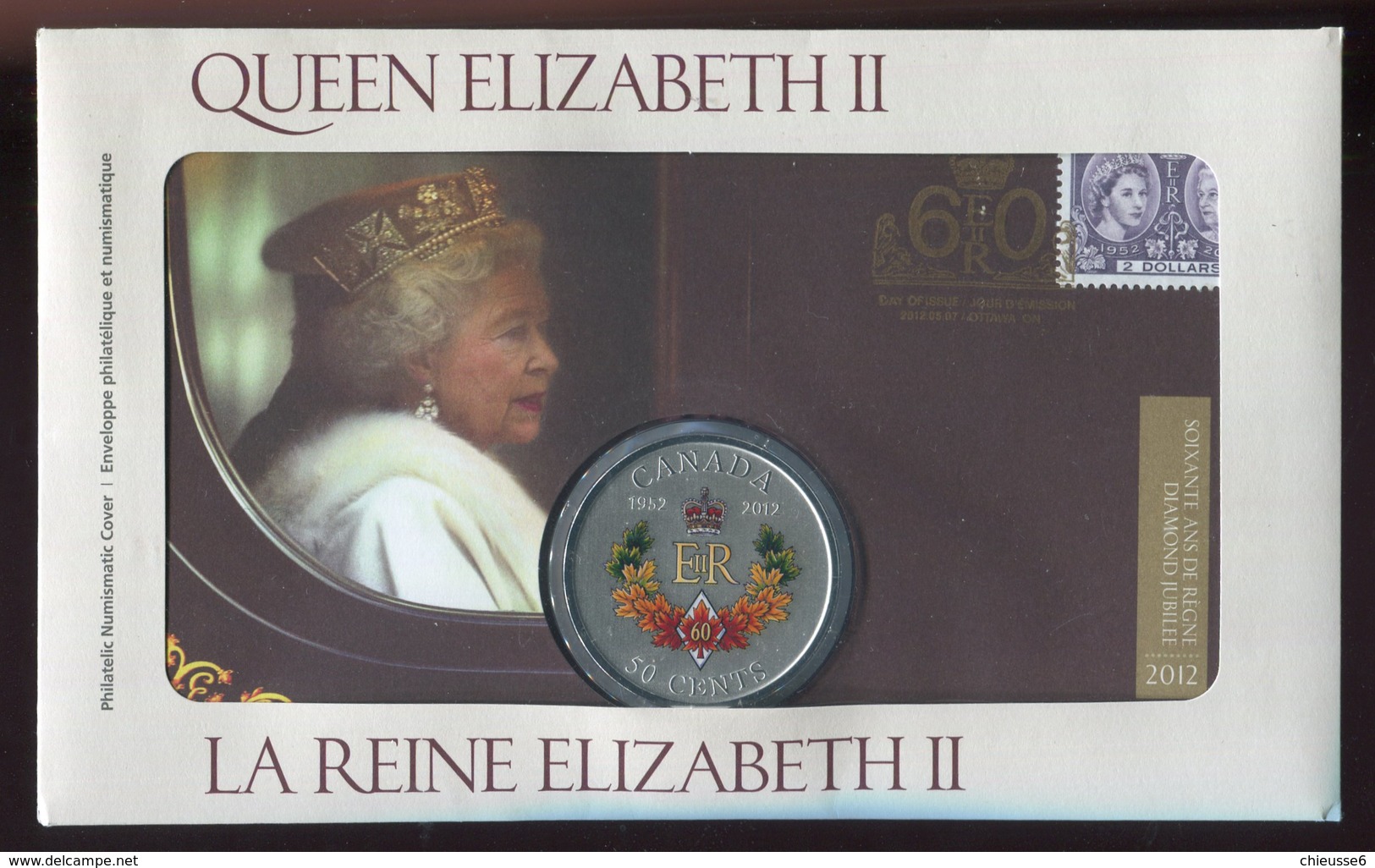 Canada - Enveloppe Philatélique - Queen Elizabeth II   Avec Médaille - Canadese Postmerchandise