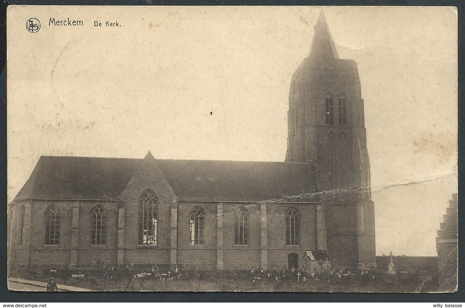 CPA Merckem De Kerk (pli) - Houthulst