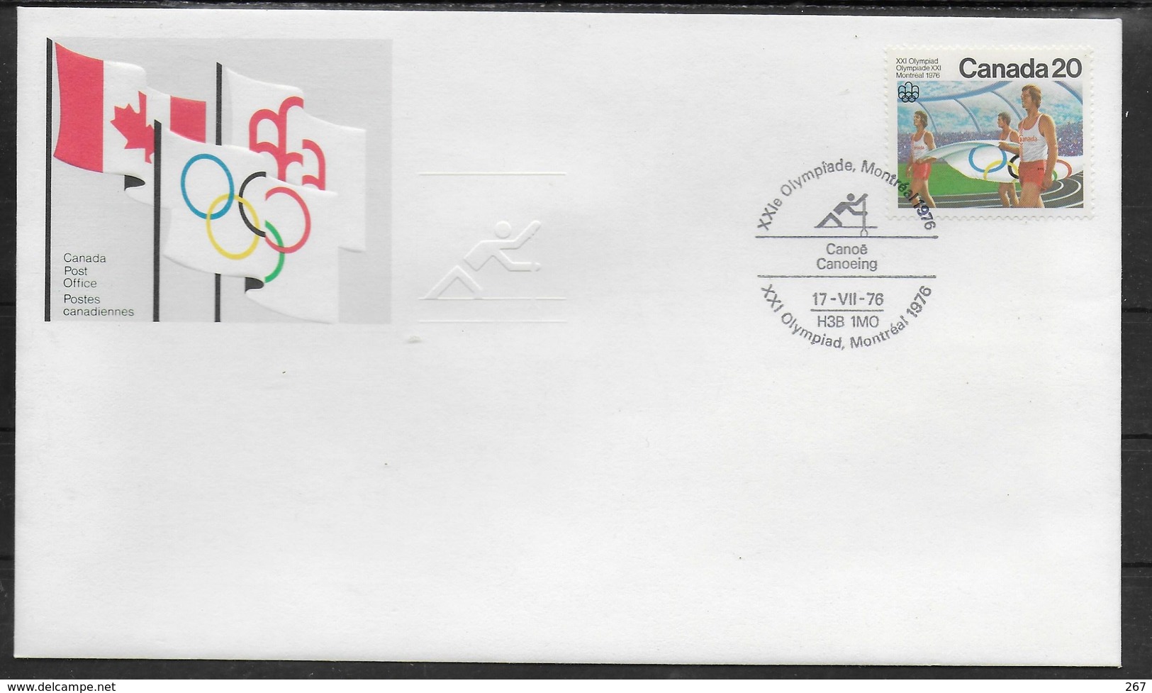 CANADA    FDC    JO 1976 Canoe - Kanu