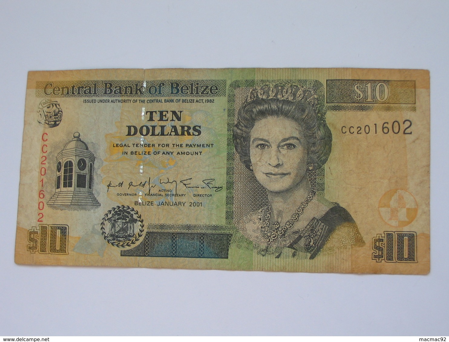 Ten 10 Dollar 1997-2001  BELIZE - Central Bank Of Belize **** EN  ACHAT IMMEDIAT  **** - Belice