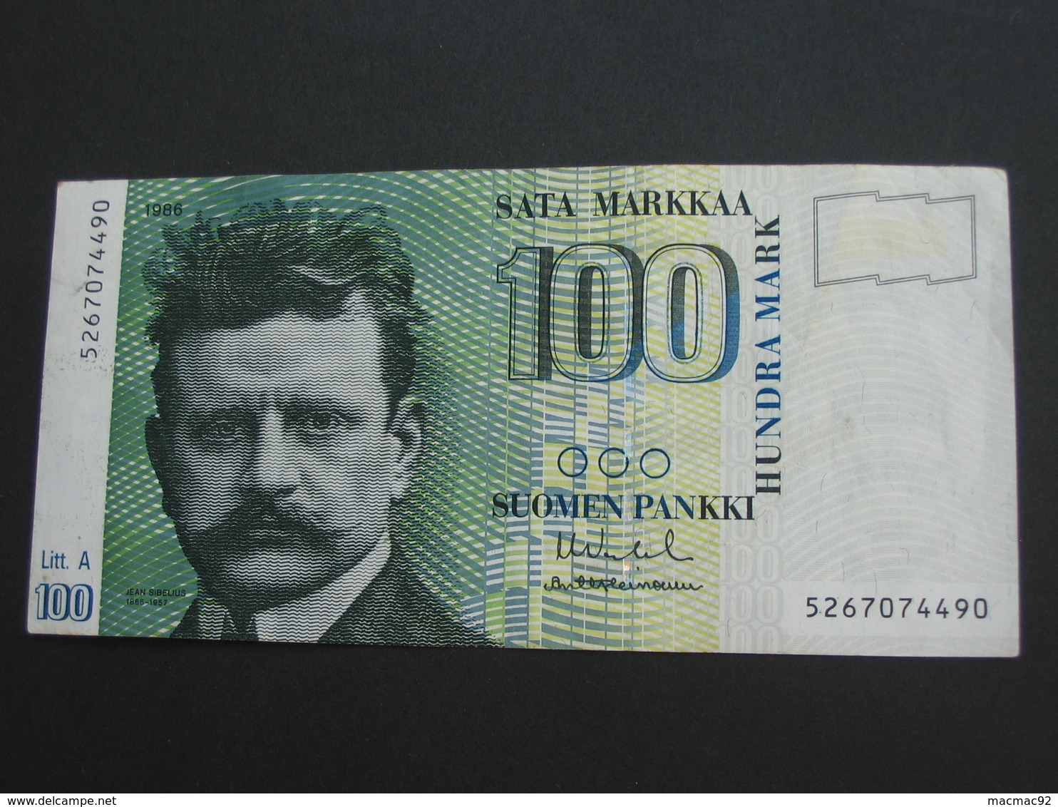 100 Sata Markkaa - Suomen Pankki - FINLANDE 1986  **** EN ACHAT IMMEDIAT **** - Finlandia