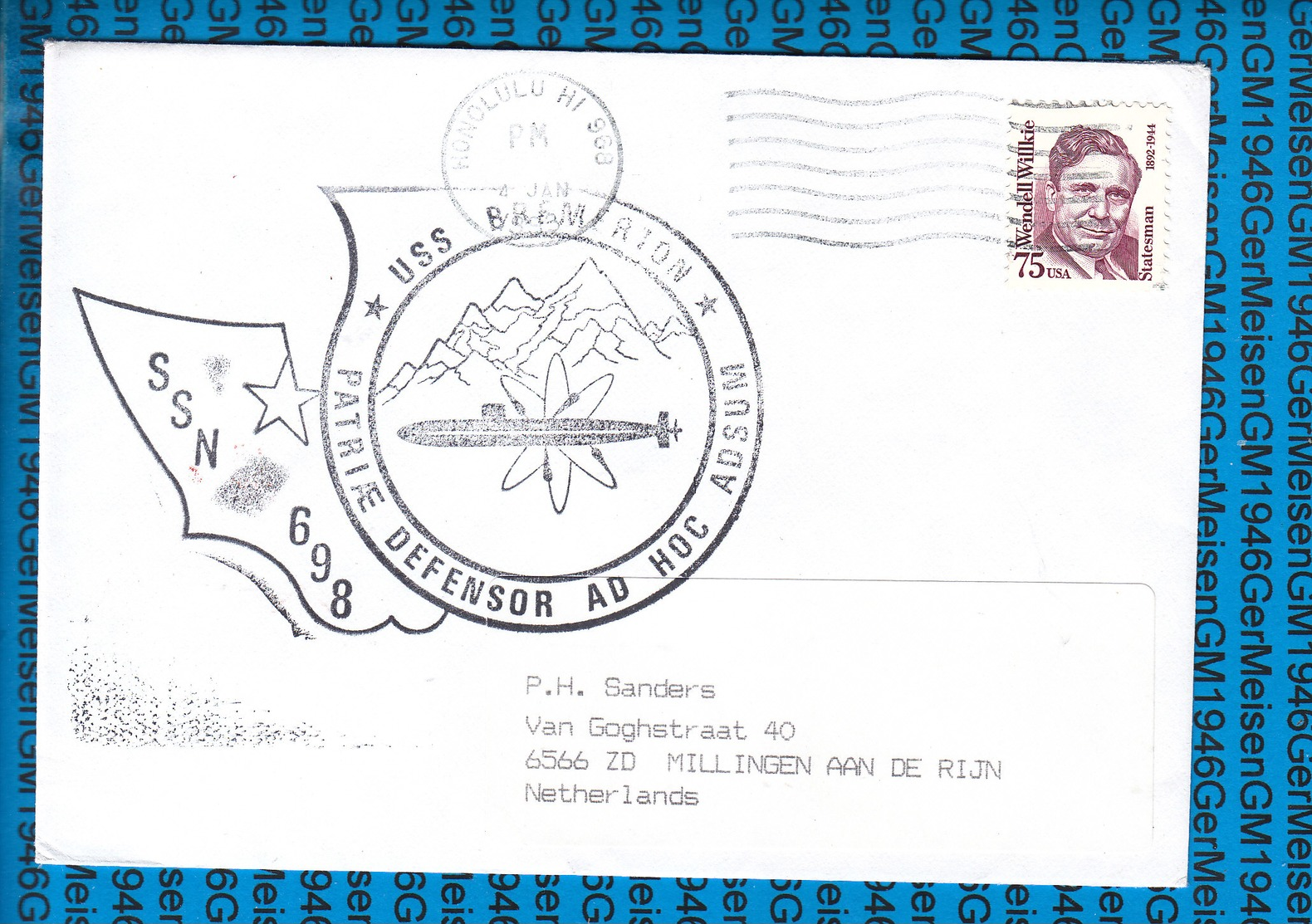 USA Cover US Navy / USS Bremerton SSN-698 - Lettres & Documents