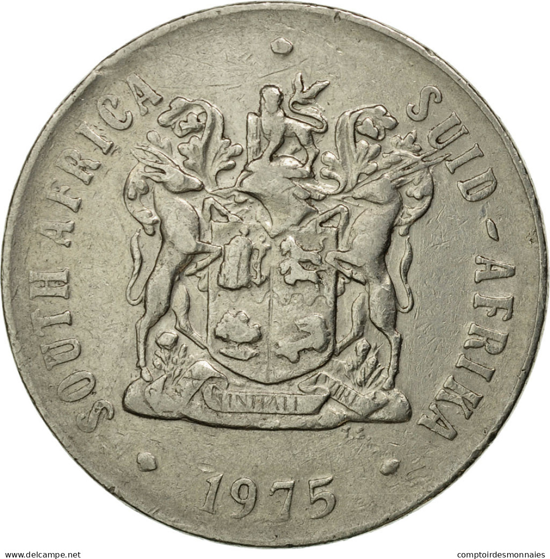 Monnaie, Afrique Du Sud, 50 Cents, 1975, TTB, Nickel, KM:87 - Afrique Du Sud