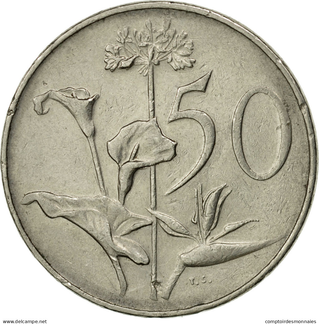 Monnaie, Afrique Du Sud, 50 Cents, 1975, TTB, Nickel, KM:87 - Afrique Du Sud