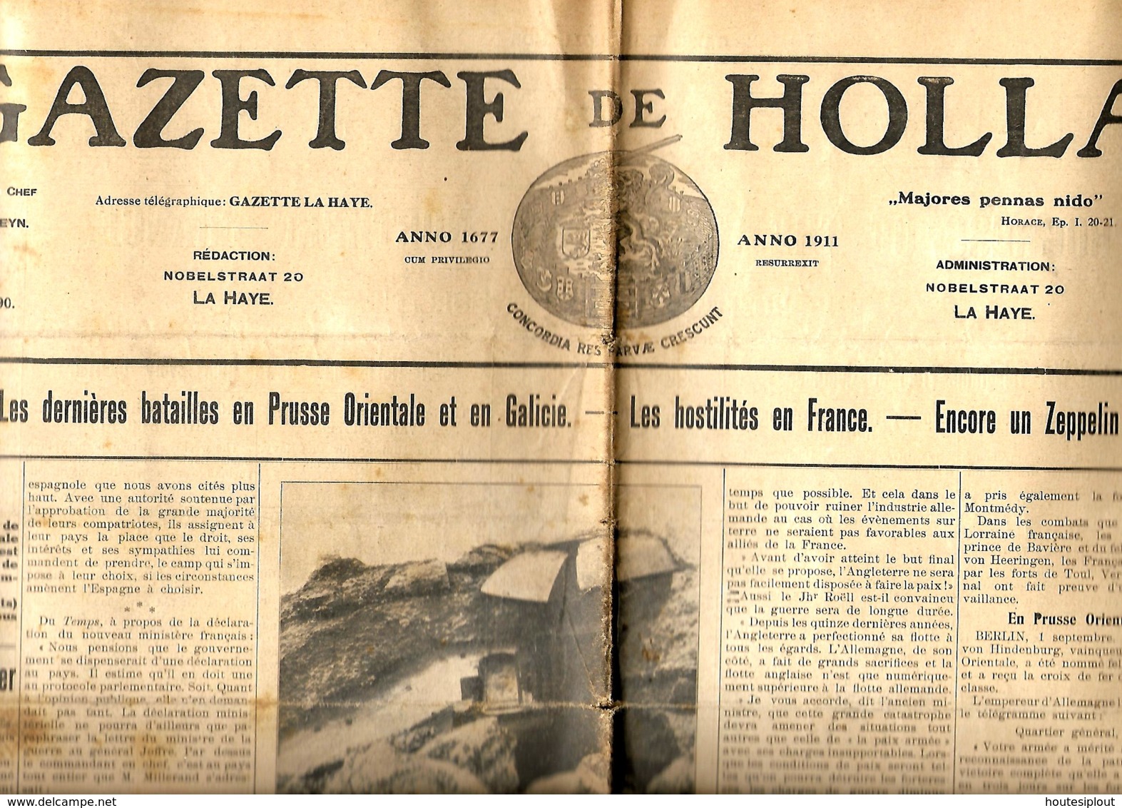La Gazette De Hollande   2/9/1914 - Autres & Non Classés