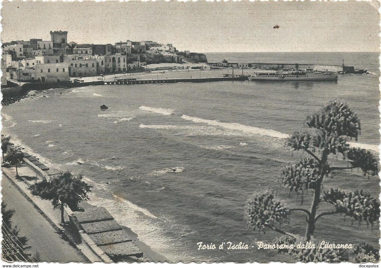 W402 Isola D'Ischia (Napoli) - Forio - Barche Boats Bateaux - Panorama Dalla Litoranea / Viaggiata 1956 - Altri & Non Classificati