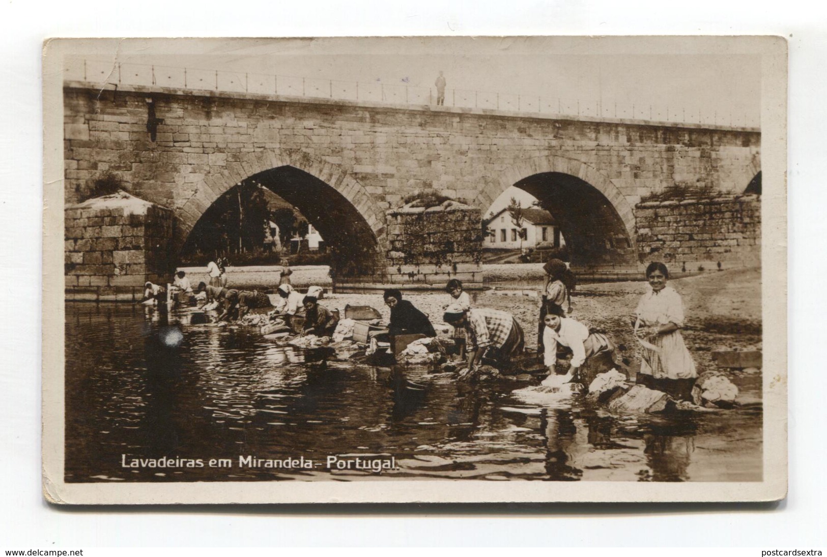 Lavadeiras Em Mirandela - C1930's Portugal Real Photo Postcard - Bragança