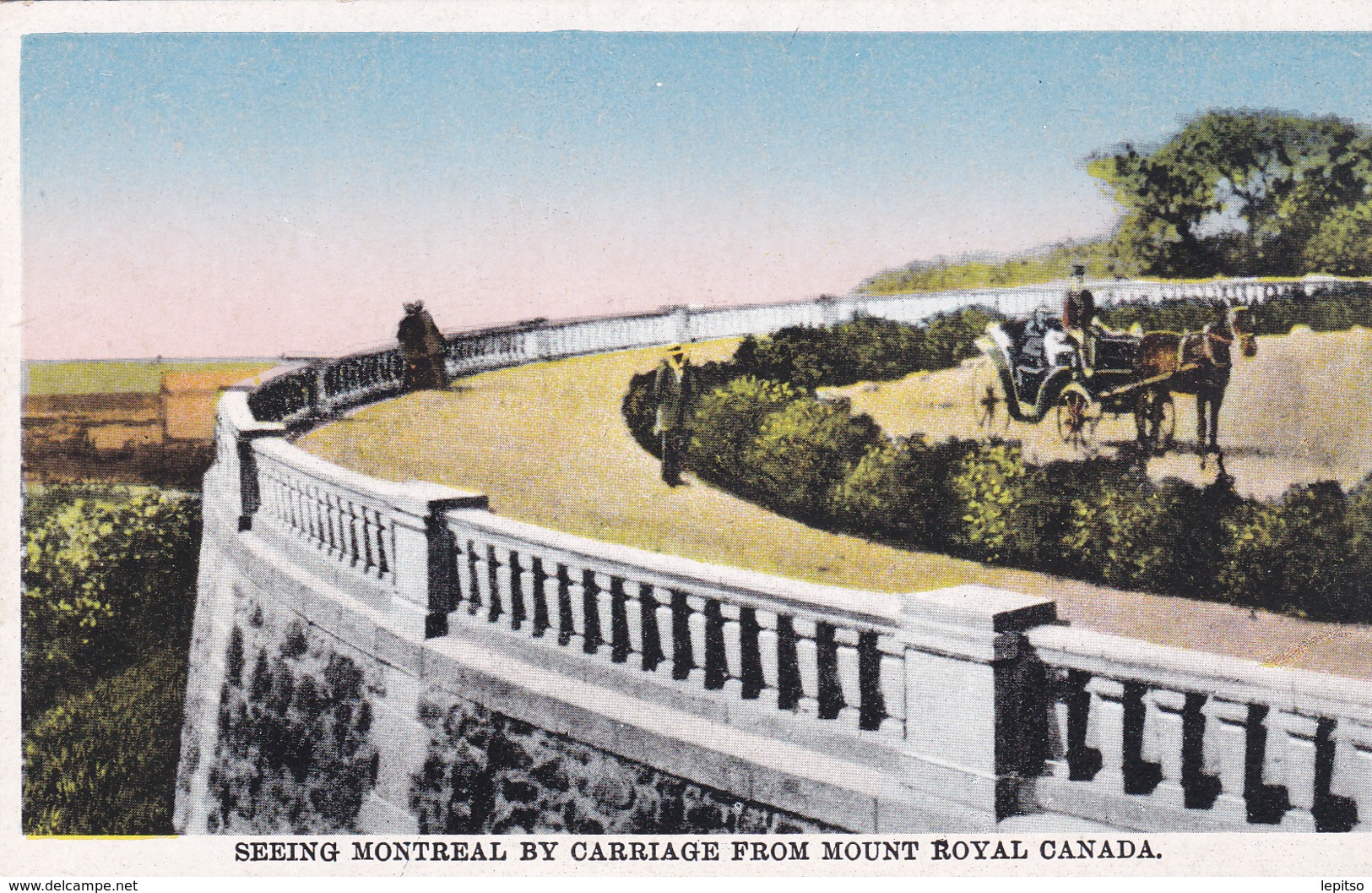 MONTREAL  " SEEING MONTREAL BY CARRIAGE FROM MOUNT ROYAL CANADA"  +/-1910   Voir Scans - Montreal