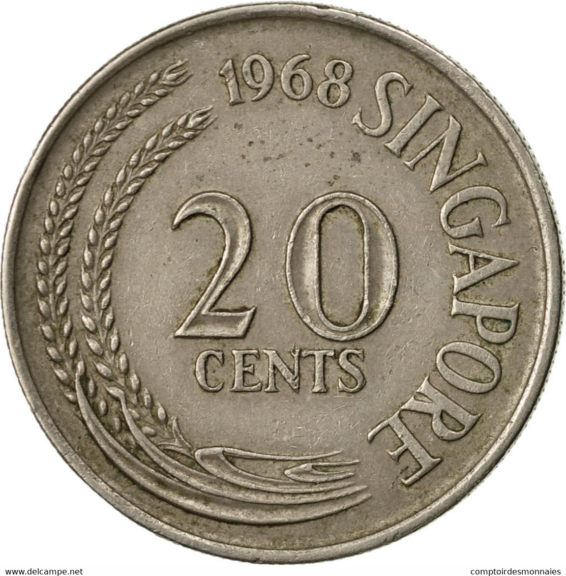 Monnaie, Singapour, 20 Cents, 1968, Singapore Mint, TTB, Copper-nickel, KM:4 - Singapour