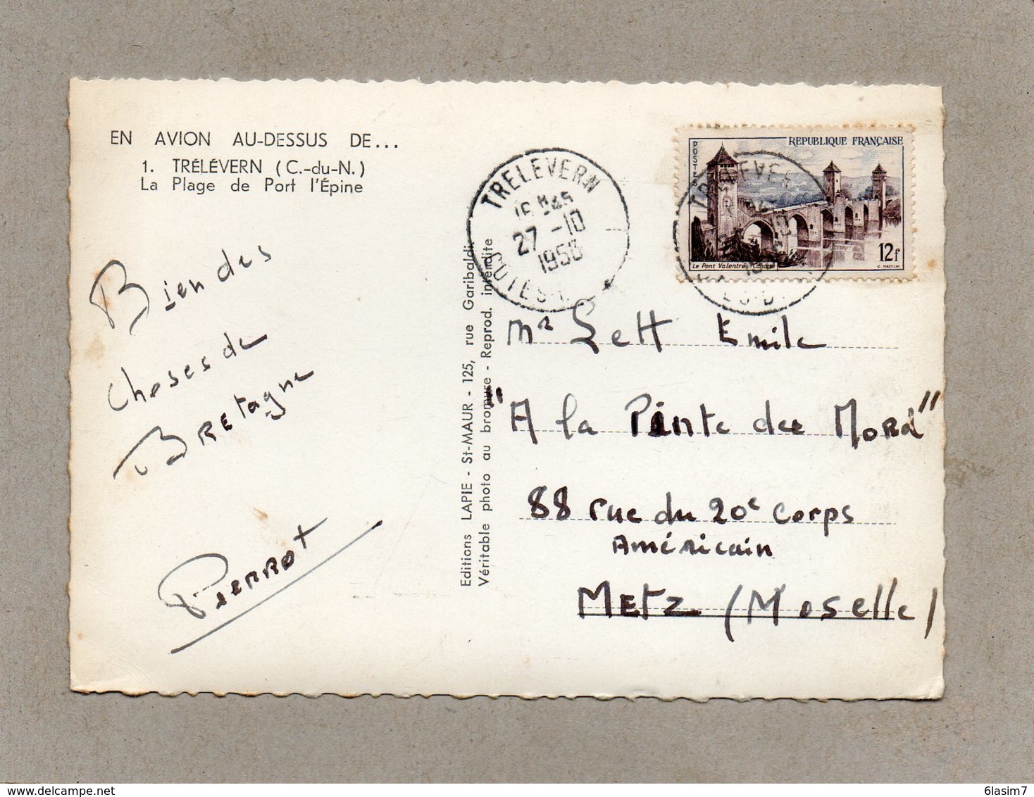CPSM Dentelée - TRELEVERN (22) - Aspect De La Plage De Port L'Epine En 1956 - Otros & Sin Clasificación