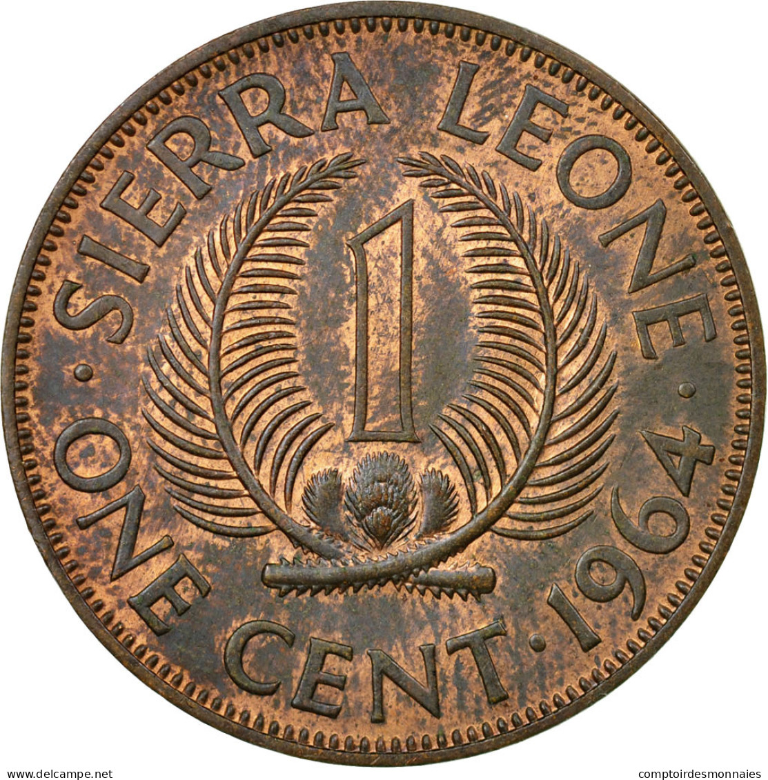 Monnaie, Sierra Leone, Cent, 1964, British Royal Mint, TB+, Bronze, KM:17 - Sierra Leone
