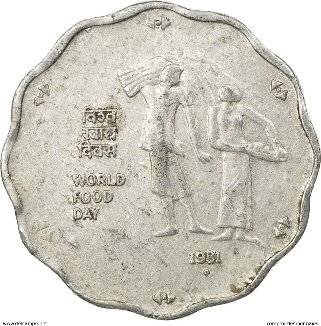 Monnaie, INDIA-REPUBLIC, 10 Paise, 1981, TB, Aluminium, KM:36 - Inde