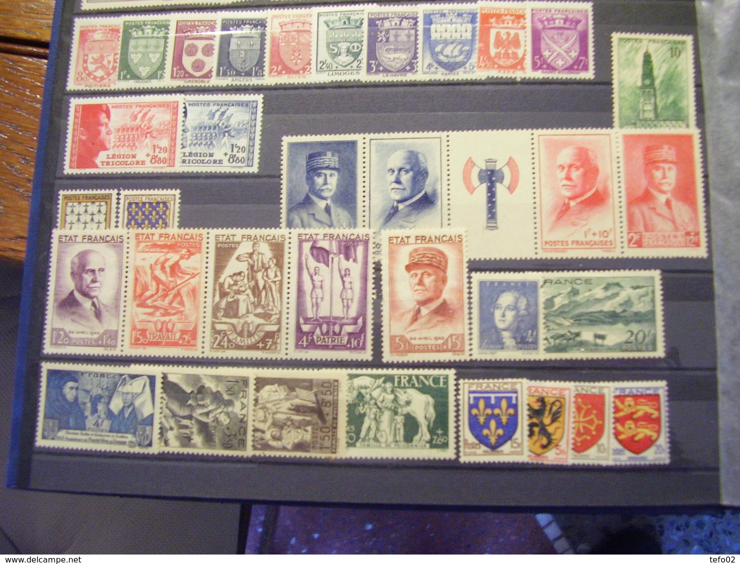 Francia. Collezione MNH/MLH dal 1900 al 1975. Descrizione. 60 foto