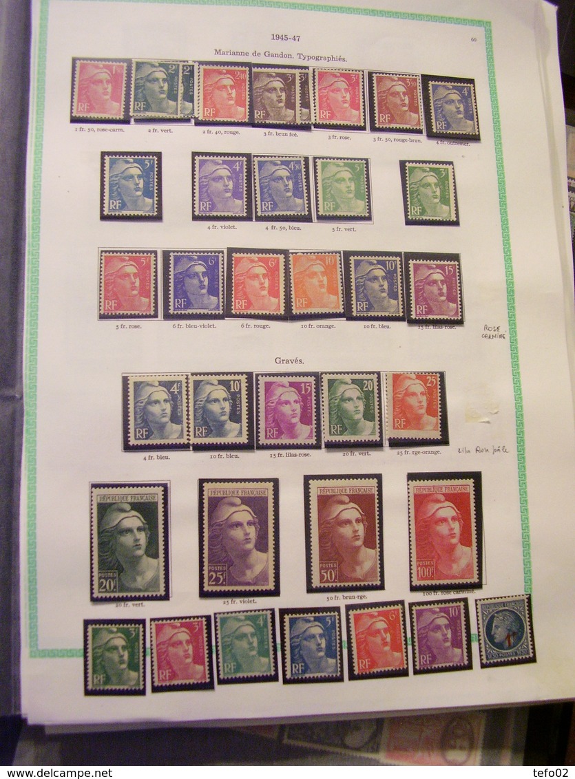 Francia. Collezione MNH/MLH dal 1900 al 1975. Descrizione. 60 foto