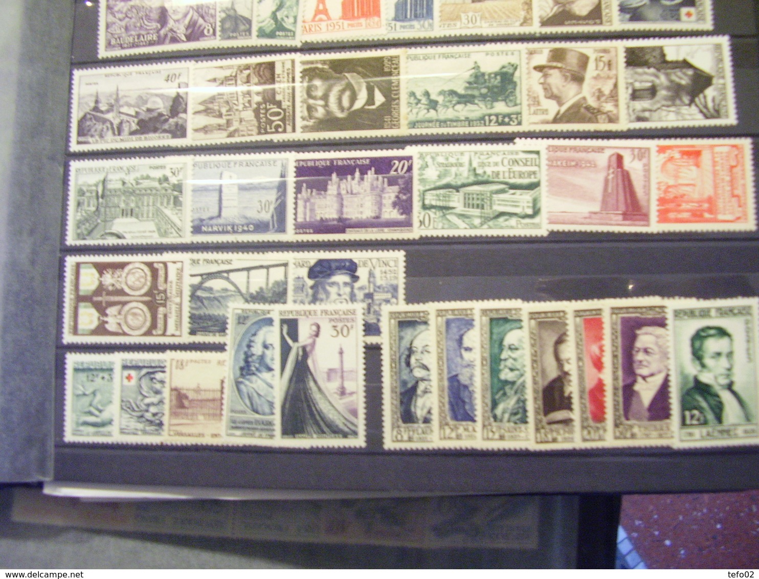 Francia. Collezione MNH/MLH dal 1900 al 1975. Descrizione. 60 foto