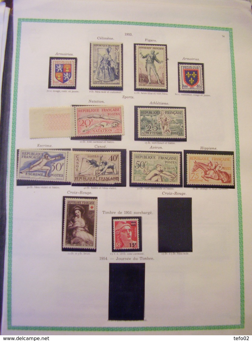 Francia. Collezione MNH/MLH dal 1900 al 1975. Descrizione. 60 foto