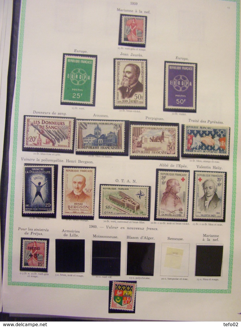 Francia. Collezione MNH/MLH dal 1900 al 1975. Descrizione. 60 foto