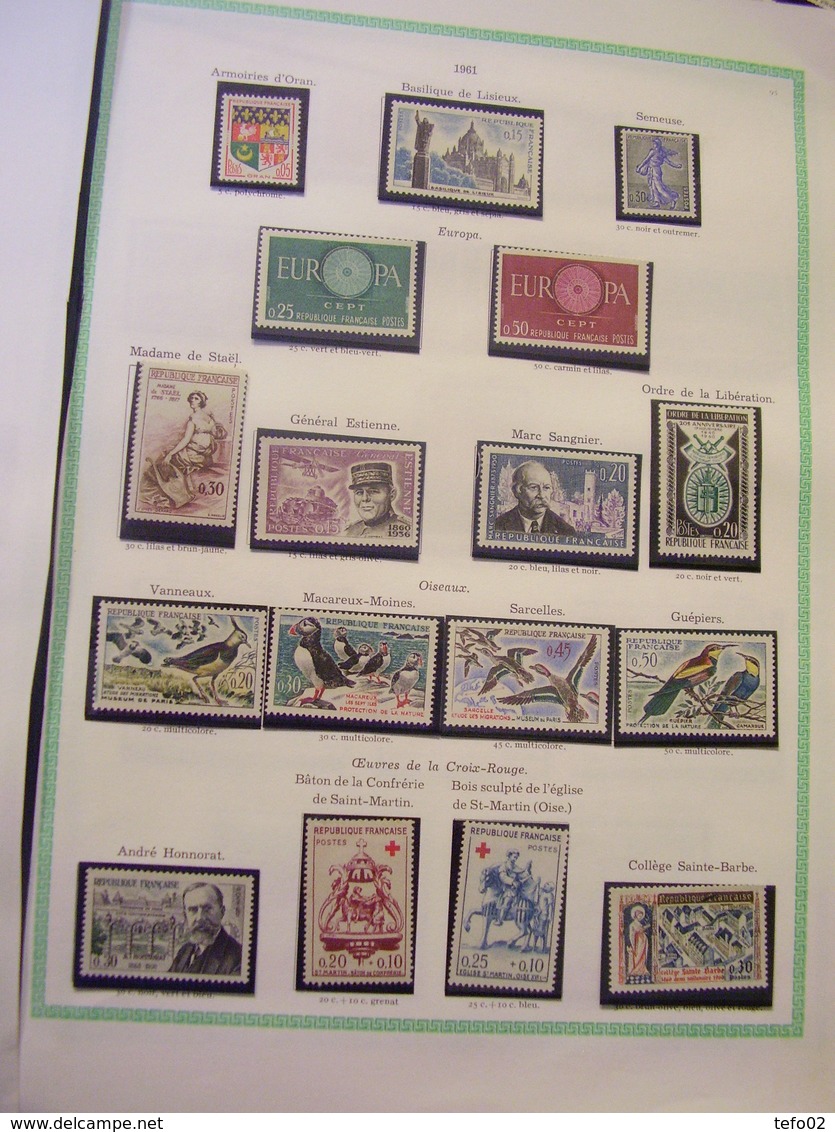 Francia. Collezione MNH/MLH dal 1900 al 1975. Descrizione. 60 foto