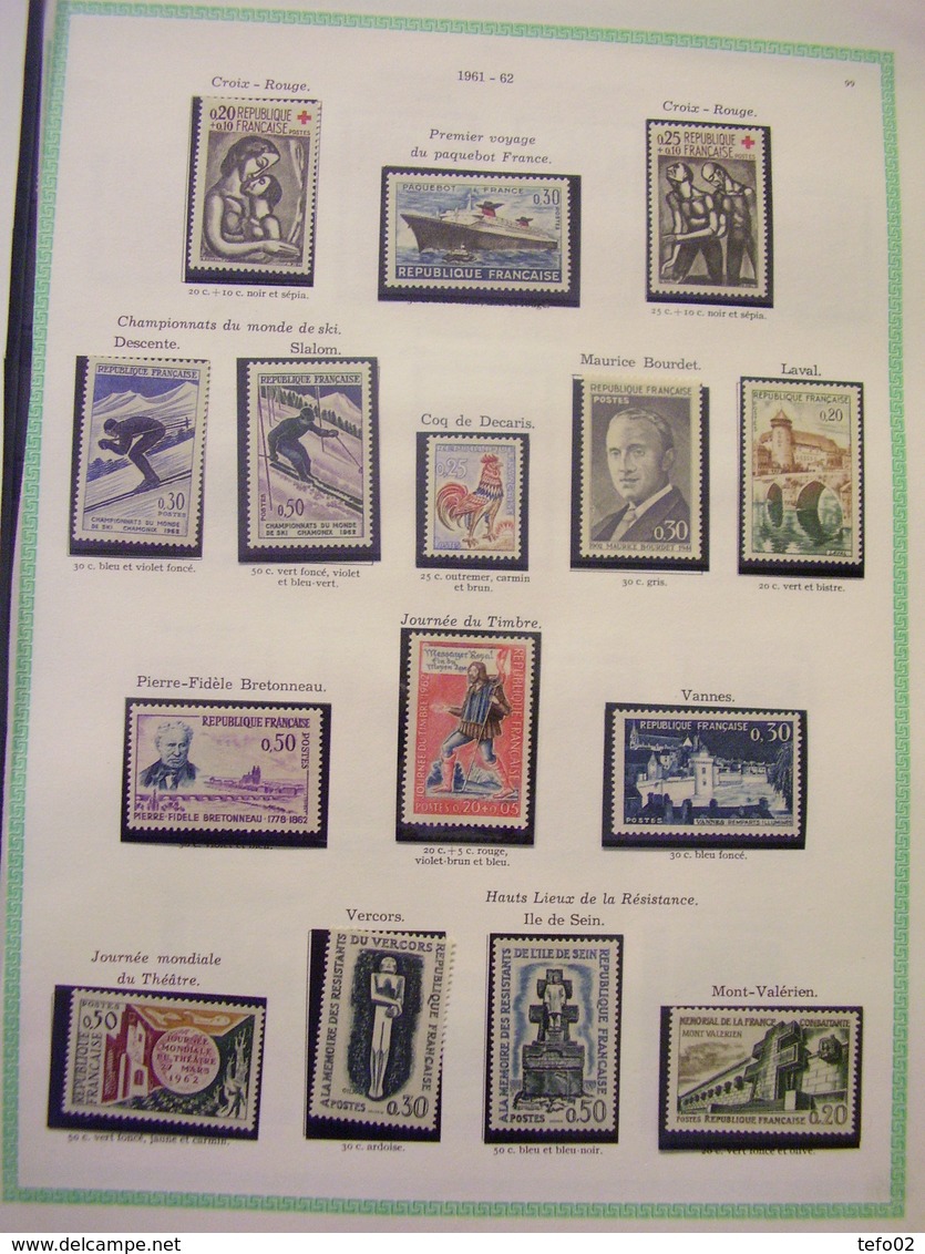 Francia. Collezione MNH/MLH dal 1900 al 1975. Descrizione. 60 foto