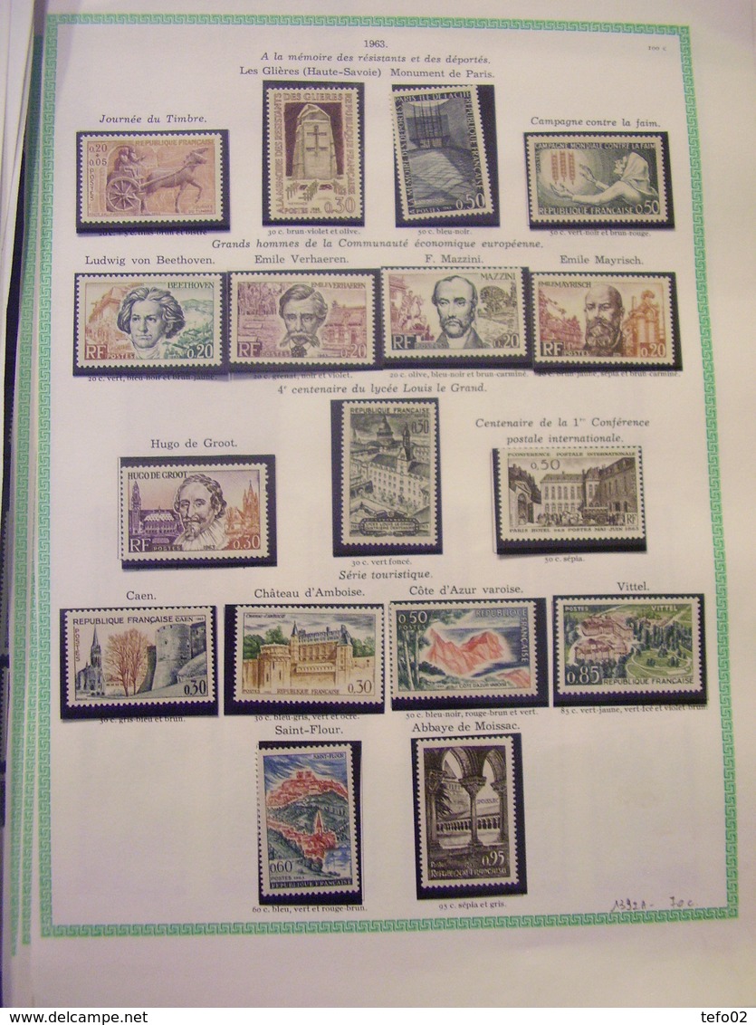 Francia. Collezione MNH/MLH dal 1900 al 1975. Descrizione. 60 foto