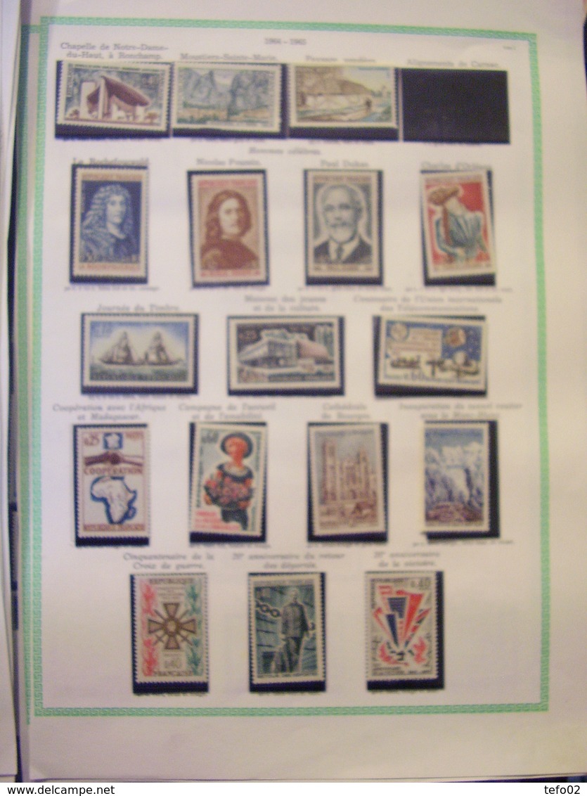 Francia. Collezione MNH/MLH dal 1900 al 1975. Descrizione. 60 foto