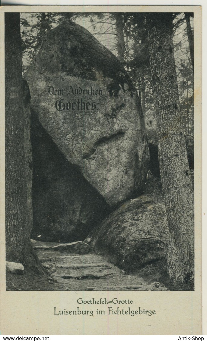 Luisenburg V. 1934  Goethefels-Grotte  (2192) - Wunsiedel