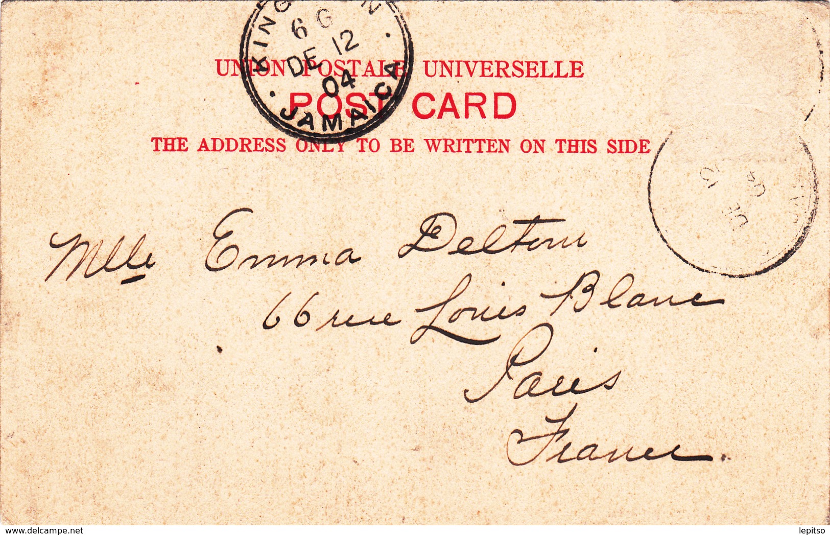 KINGSTON Written In 1904 Edit .A.Duperly §Sons Nr 8 " Constant Spring Hotel "  See Scans - Jamaica