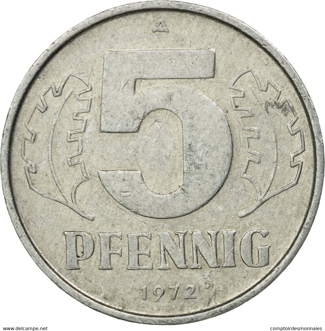 Monnaie, GERMAN-DEMOCRATIC REPUBLIC, 5 Pfennig, 1972, Berlin, TTB, Aluminium - 5 Pfennig