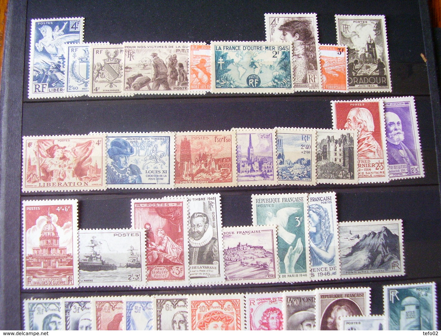 Francia. Resti di collezione MLH/MNH dal 1910. 18 foto