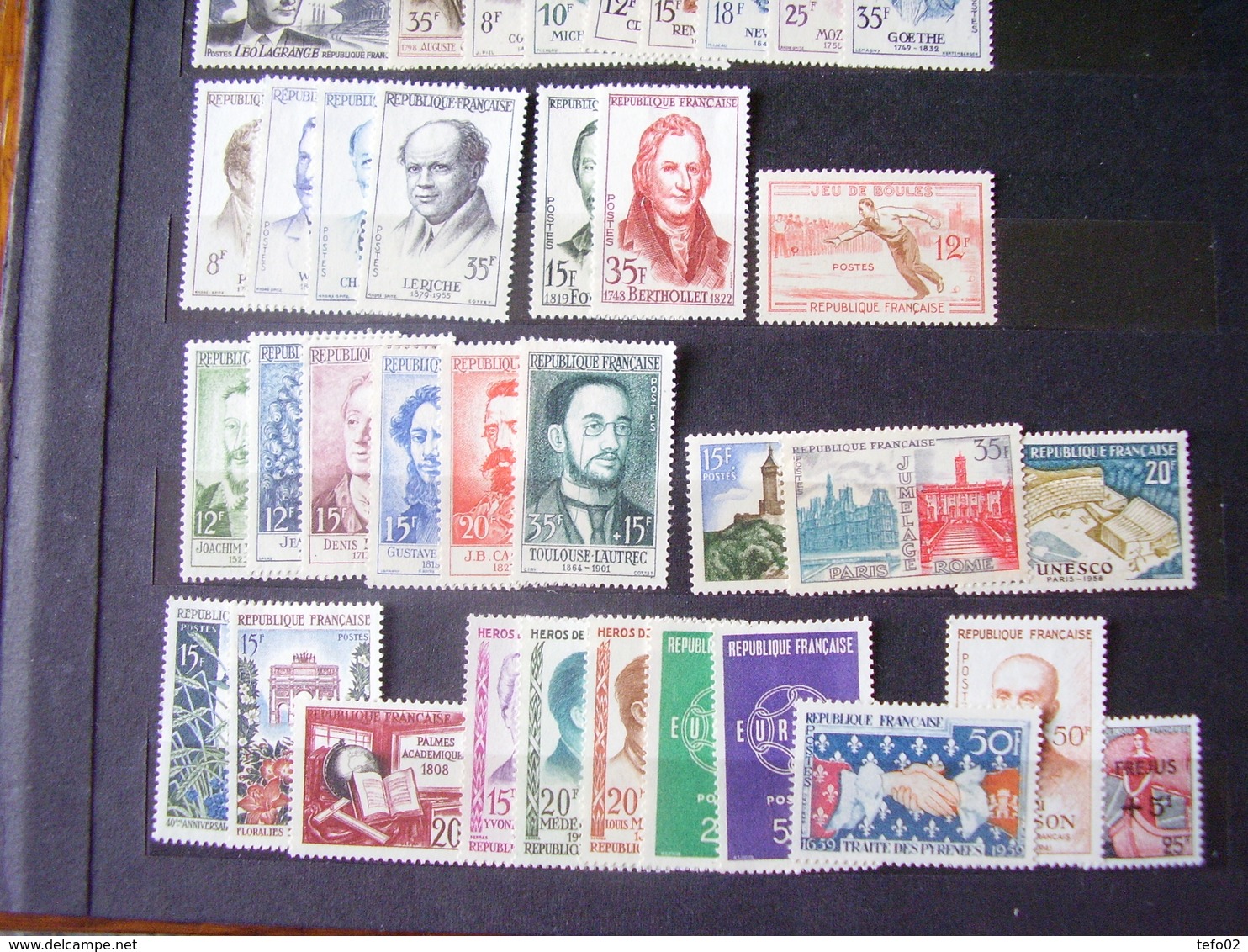 Francia. Resti di collezione MLH/MNH dal 1910. 18 foto