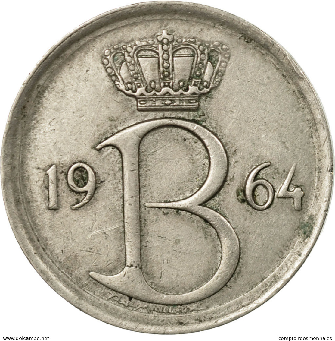 Monnaie, Belgique, 25 Centimes, 1964, Bruxelles, TTB, Copper-nickel, KM:153.2 - 25 Centimes