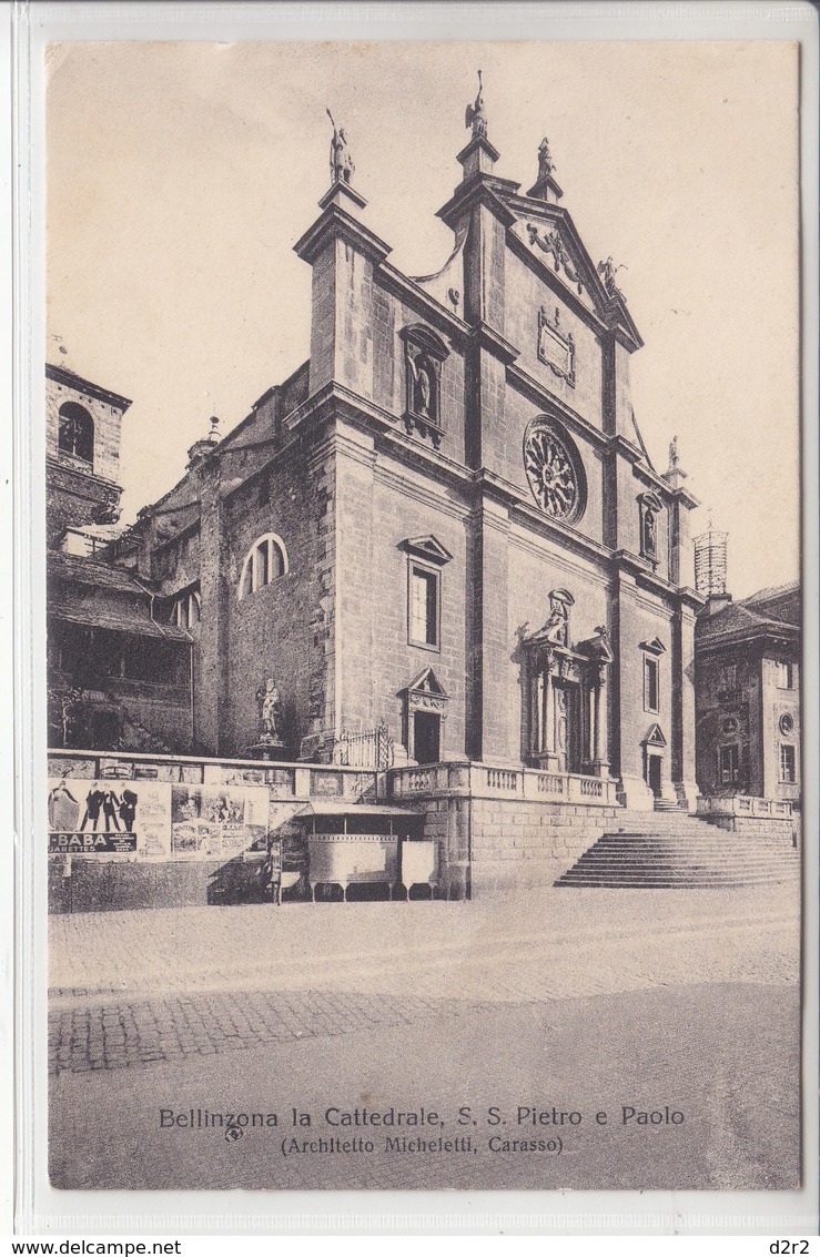 BELLINZONE - LA CATHEDRALE S.S.PIETRO E PAOLO - 1925 - Bellinzone