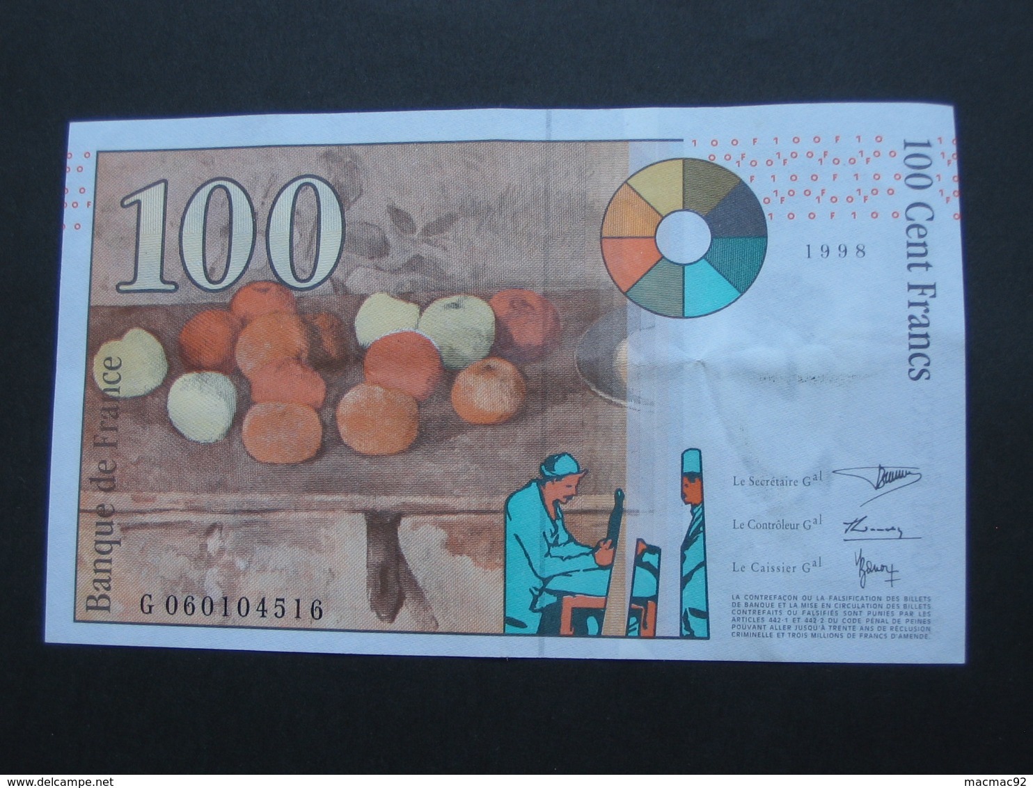 100 Francs Cézanne 1998  **** EN ACHAT IMMEDIAT ***** - 100 F 1997-1998 ''Cézanne''