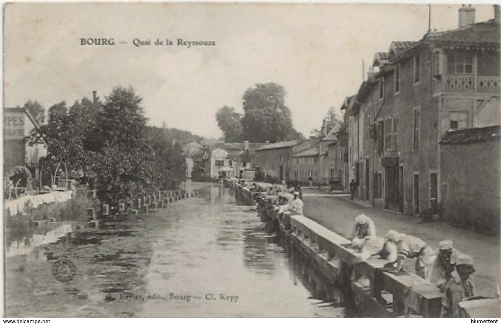 CPA Laveuses Lavandières Blanchisseuses Quai De La Reyssouze BOURG 01 - Autres & Non Classés