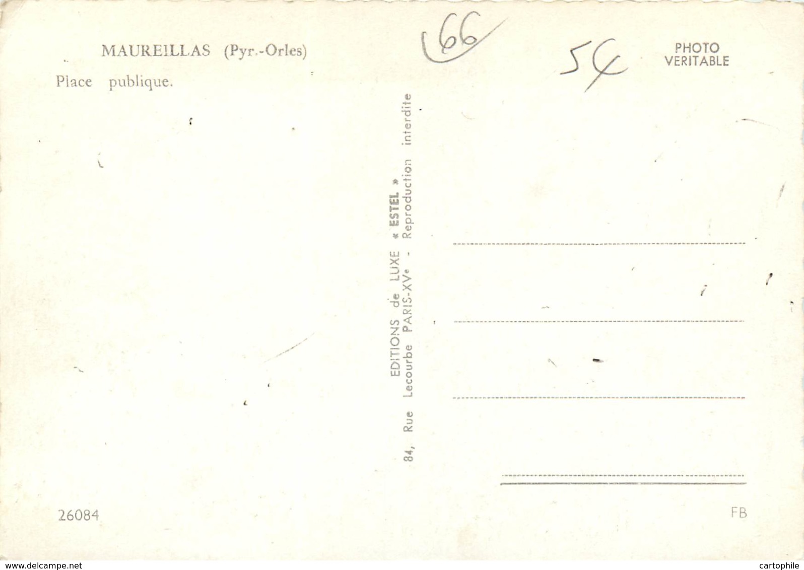 66 - MAUREILLAS - Place Publique - Cpsm 10x15 - Autres & Non Classés