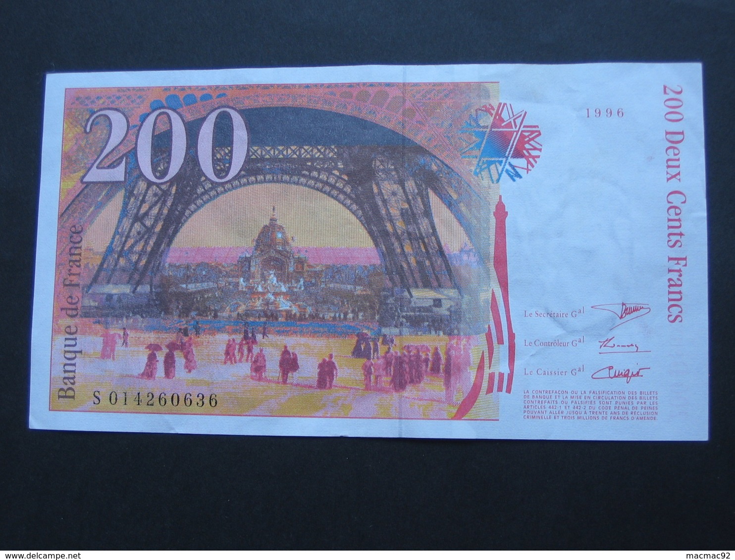 200 Francs - EIFFEL - 1996  **** EN ACHAT IMMEDIAT ***** - 200 F 1995-1999 ''Eiffel''