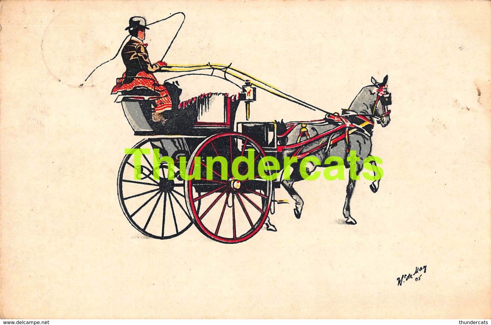 CPA ILLUSTRATEUR W DE MAY ATTEALGE A CHEVAL DE CHEVAUX ARTIST SIGNED HORSE CARRIAGE HORSES - Autres & Non Classés